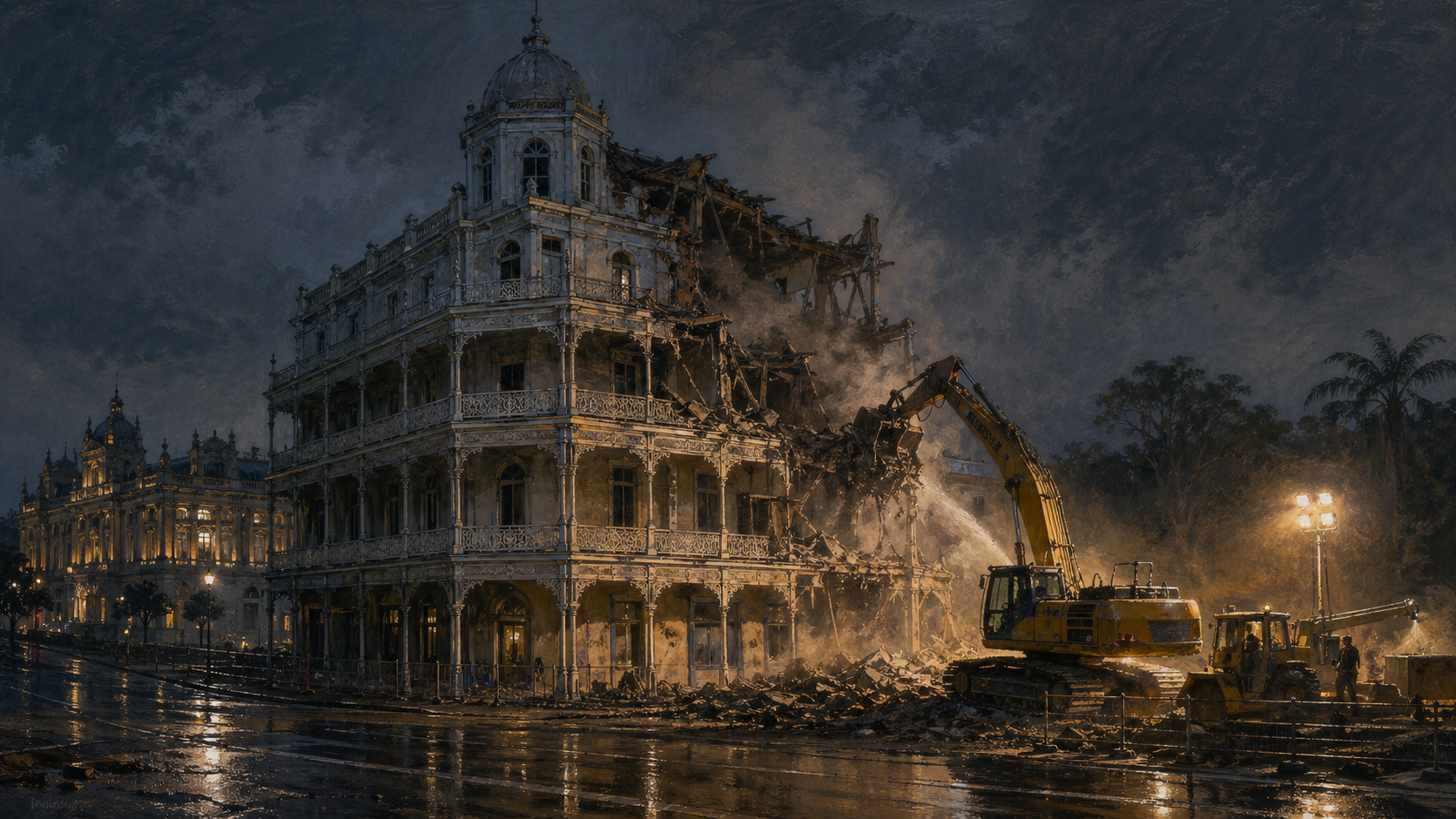 Midnight Madness: The Demolition of the Belle Vue Hotel